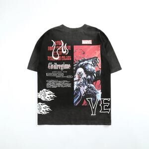 Venom x Civil Regime x Soldout Limited Oversized Tee Shirt Black Size XL